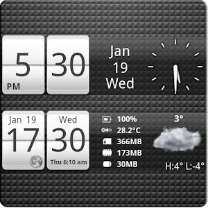 Sense Analog Small Clock 4x1  Icon