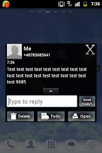 GO SMS Theme White Black - screenshot thumbnail