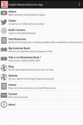 English Banana Resource App