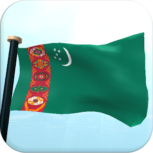 Turkmenistan Flag 3D Wallpaper