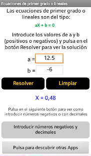 Ecuaciones y Sistemas Screenshots 1