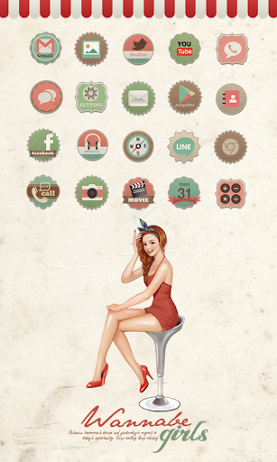 Wannabe girls Pin-up girl icon