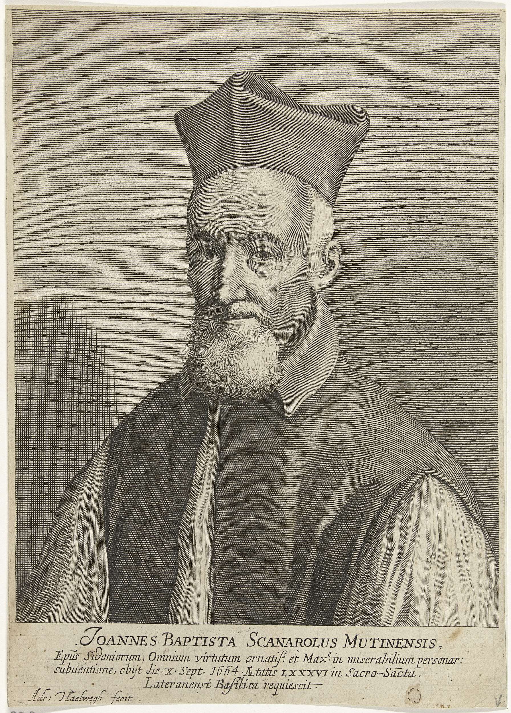 Portret van Johannes Baptist Scanaroli