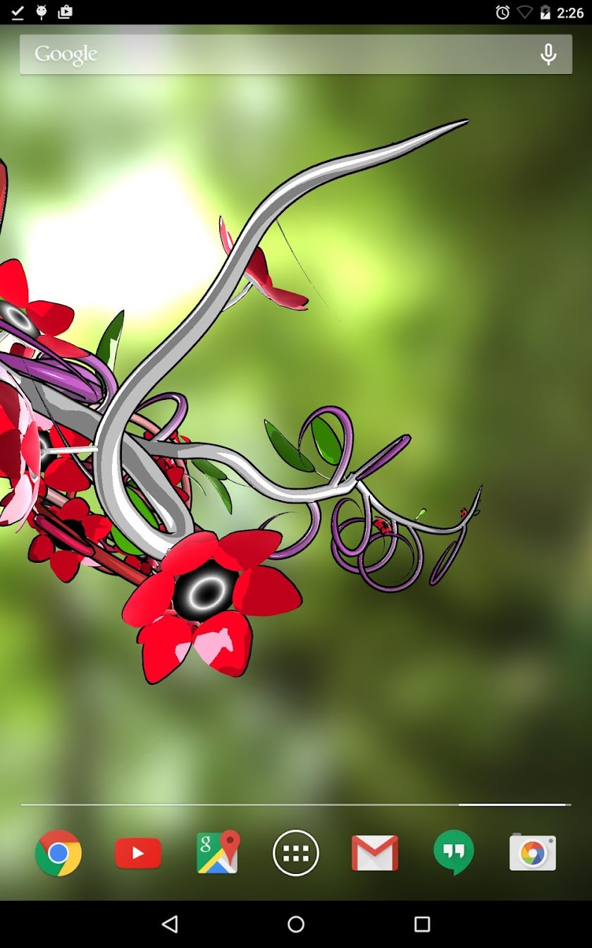 Jungle of Flowers 3D LWP Screen 1