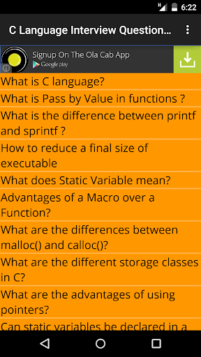 C Interview Question Answers