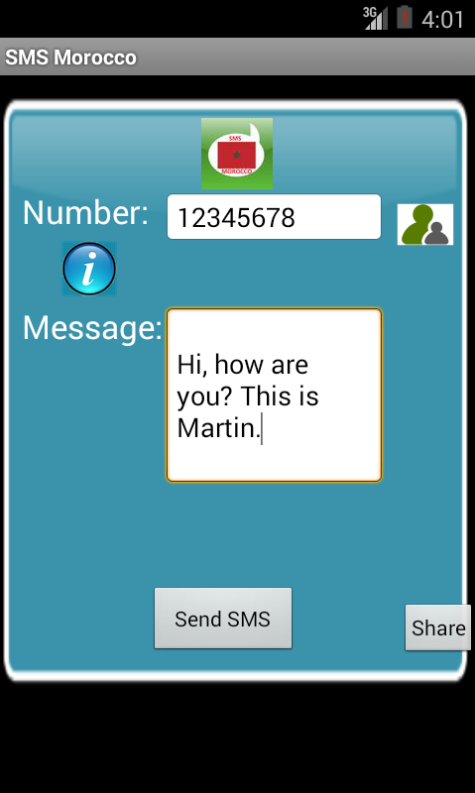 Android application Free SMS Morocco screenshort