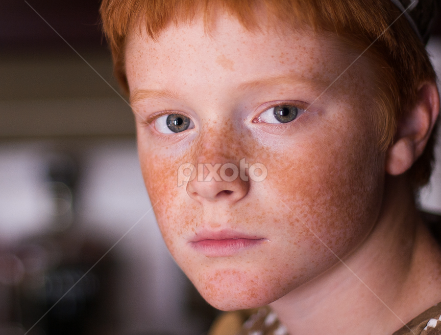 Freckles are Angel Kisses by Lynn Zimmerman - Babies & Children Child Portraits