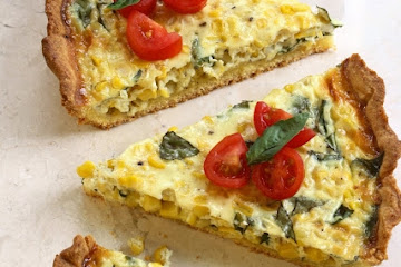 Fresh Corn and Basil Tart