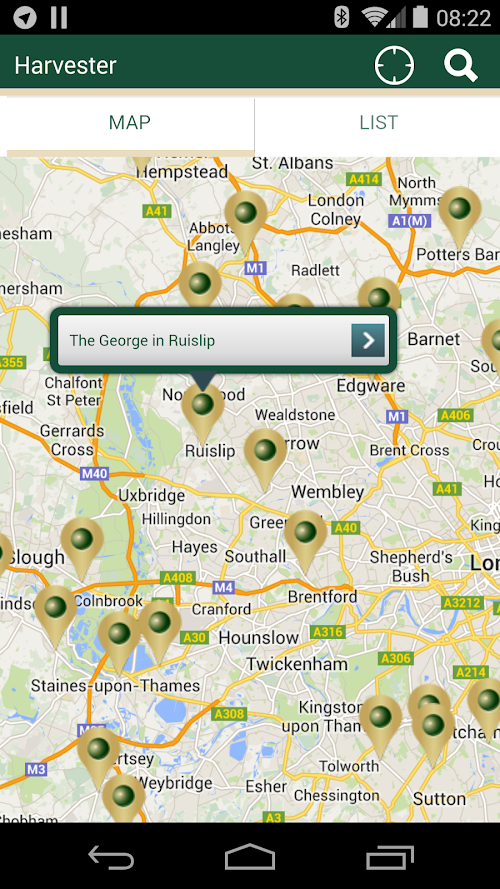 Android application Harvester UK screenshort