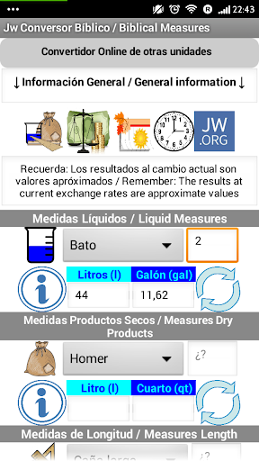 Jw Conversor Unidades Bíblicas