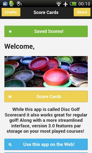 Score Card for Disc Golf