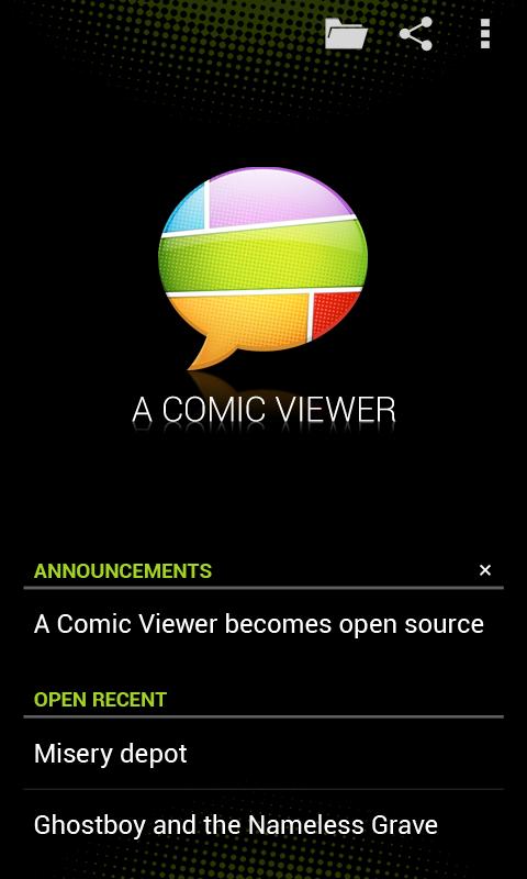 Android application A Comic Viewer screenshort