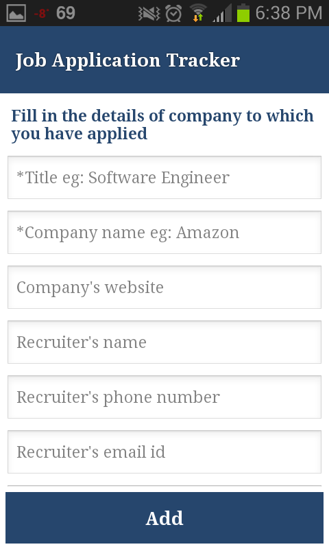 Application For Google Job Job Application Tracker- screenshot