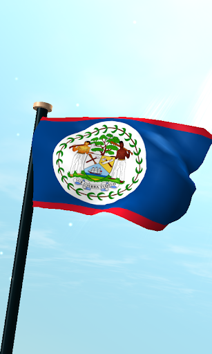 Belize Flag 3D Free Wallpaper