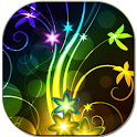 Neon flowers logo
