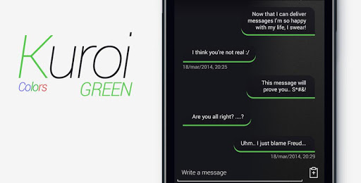 Kuroi Green - EvolveSMS Theme