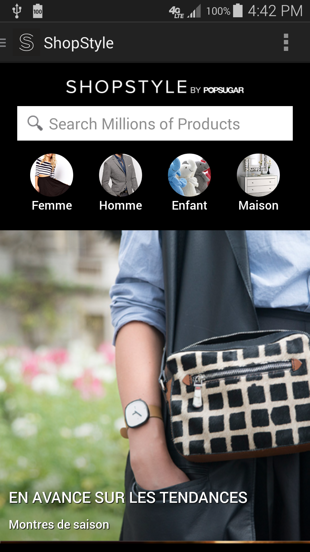 Android application ShopStyle: Fashion & Cash Back screenshort