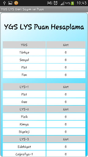 免費下載教育APP|YGS LYS Geri Sayım ve Puan app開箱文|APP開箱王