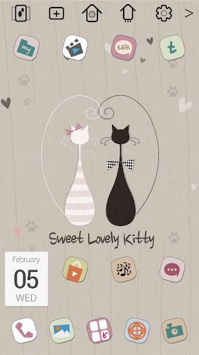 【免費個人化App】Sweet lovely kitty_ATOM theme-APP點子