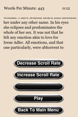 Speed Reading Trainer - Full Screen 3