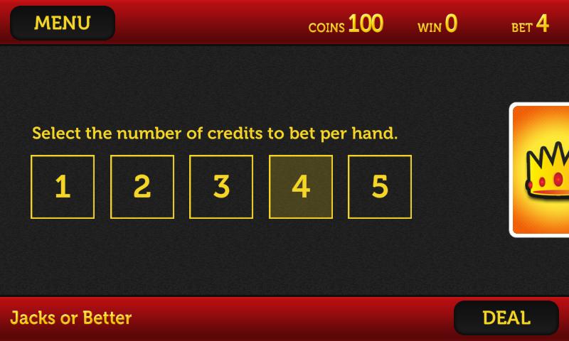 Lucky Diamonds Video Poker Screen 2