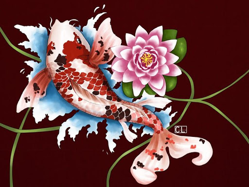 Koi Fish Art HD Wallpaper