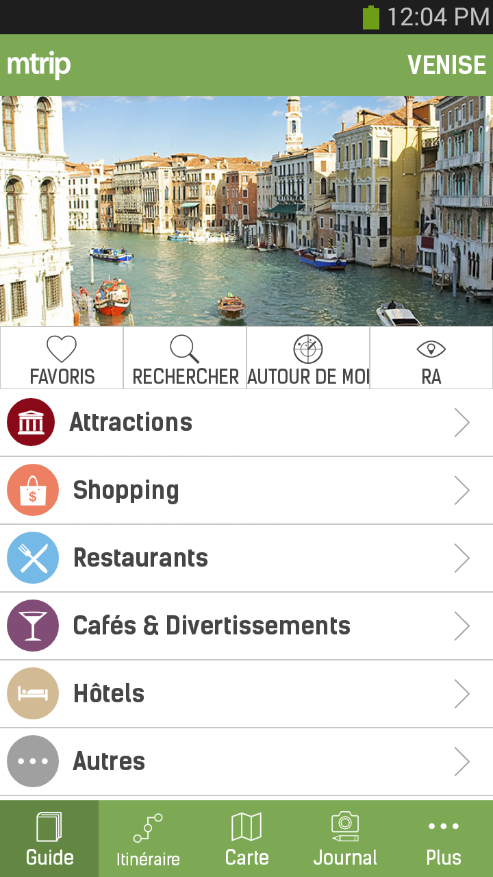 Android application Venice Travel Guide – mTrip screenshort