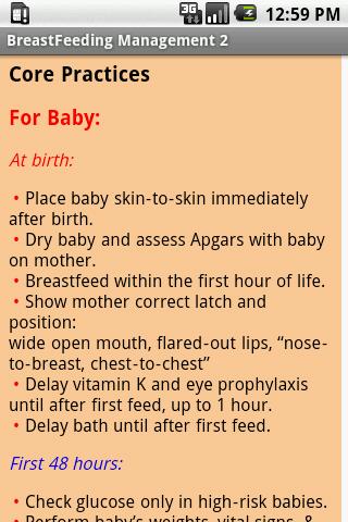 Breastfeeding Management 2 Screen 2