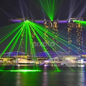 Laser Show, Marina Bay Sands  by Abdul Salim - Landscapes Waterscapes