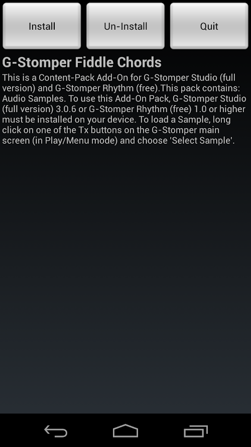 Android application G-Stomper Fiddle Chords screenshort