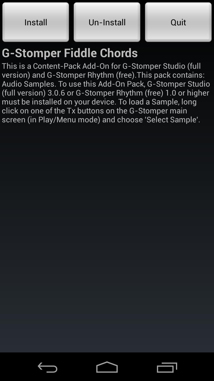 G-Stomper Fiddle Chords Screen 1
