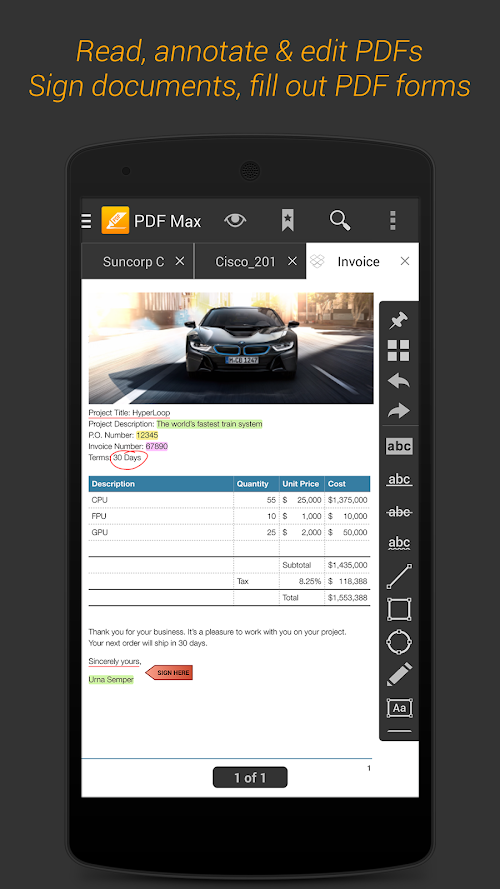 Android application PDF Max - The #1 PDF Reader! screenshort