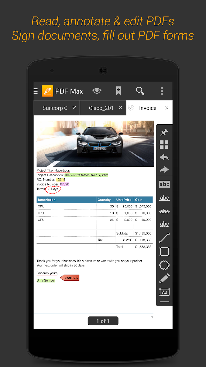 PDF Max - The #1 PDF Reader! Screen 1