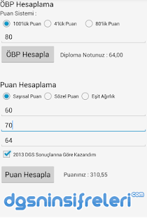 Free Download DGS Puan Hesaplama Robotu APK