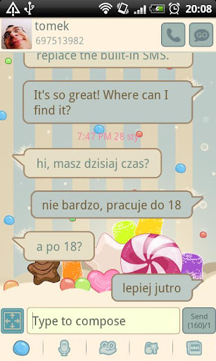 GO SMS Pro Sweets Theme