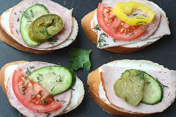 Canapes with a Creamy Spread