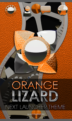 orange liz Next Launcher Theme