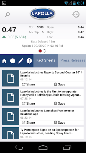 【免費財經App】Lapolla Investor Relations-APP點子