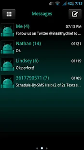 GO SMS Dark Cyan Theme