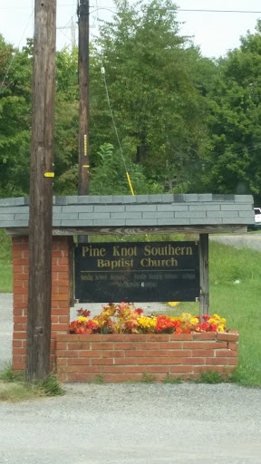 Roadside Sign Pine Knot Southern Baptist
