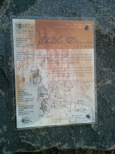 Charles Darwin Trail Plaque