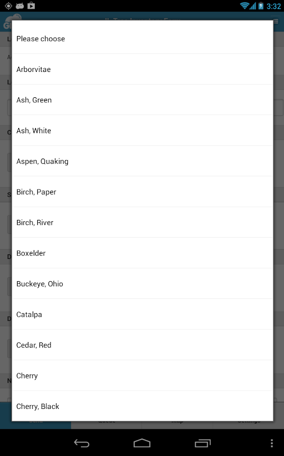   Mobile Data Collection– снимак екрана 