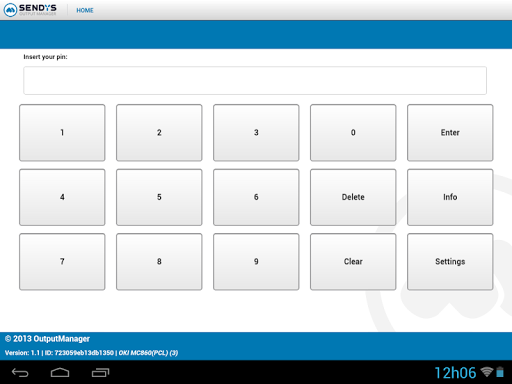 Sendys Output Manager Touch