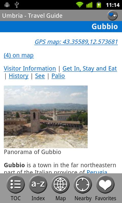 Umbria, Italy - Guide &amp; Map Screen 3