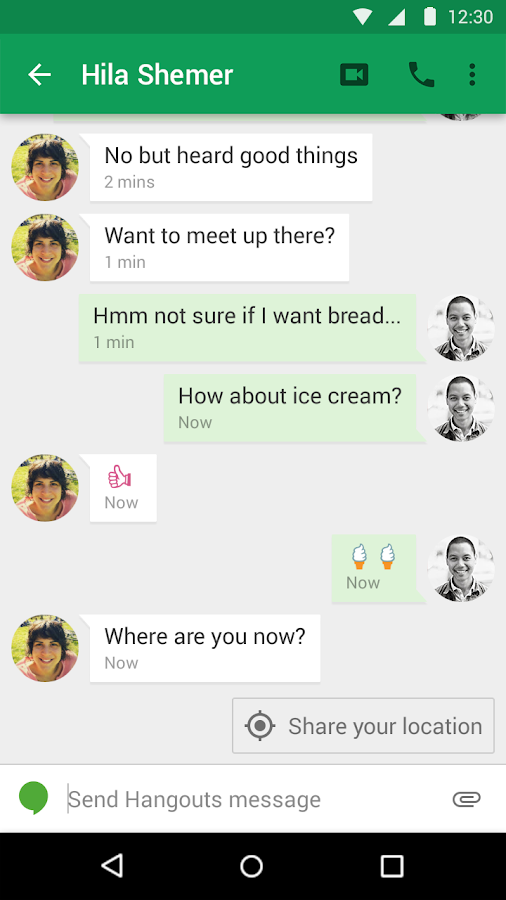 Hangouts - screenshot