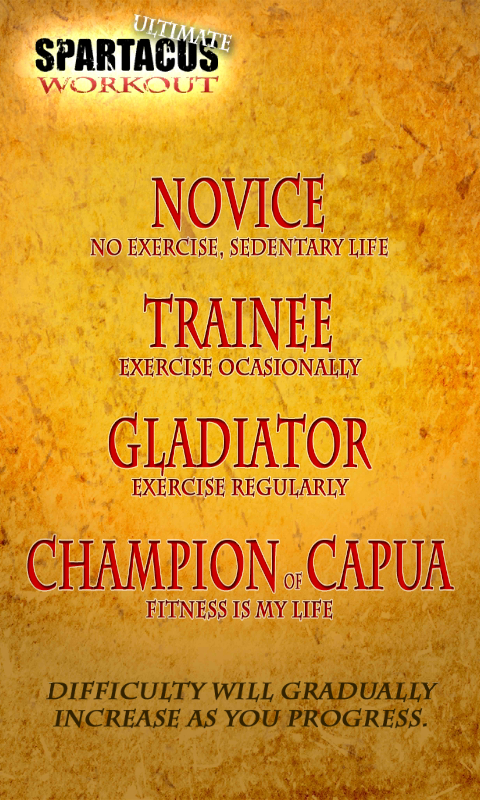 Spartacus Ultimate Workout Screen 2