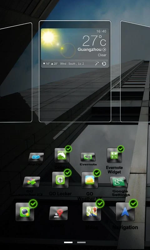 Next Launcher 3D Theme Dark - screenshot