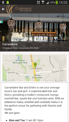 【免費生活App】Currambine Bar & Bistro-APP點子