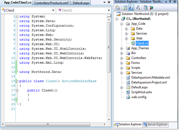 Code On Time: Creating Custom Action Handlers in Data Aquarium ...