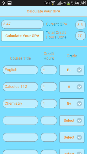 Calculate your GPA